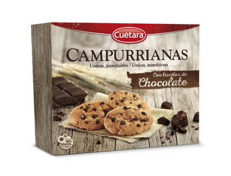 Видове Млечен Cuetara Традиционни испански бисквити с парченца шоколад 450 гр